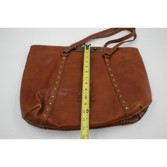 Patricia Nash Leather Tote Bag Studded Accents Shoulder Bag Large - Picture 7 of 15